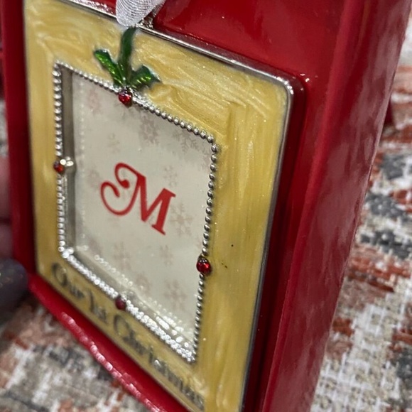 Our 1st First Christmas Holiday Photo Picture Ornament Wedding Marriage Couple - Picture 4 of 8